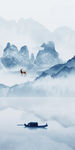 精美玄关画山水画 TIF分层
