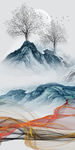 新中式国画新山水画 TIF分层