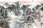 电视背景 山水国画
