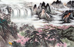 电视背景 山水国画