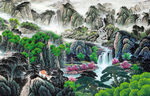 电视背景 山水国画