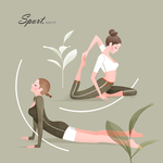 瑜伽运动健身插画海报