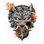 狼头猛兽适量插画