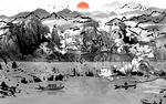 中国风意境中式山水 tif分层