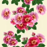 数码印花 大牌  复古小花