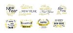 2020年新年标签矢量图标