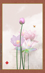 荷花壁画