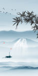 中式新款山水玄关 TIF分层
