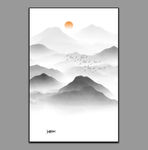 现代玄关山水装饰画