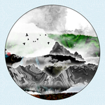 抽象泼墨画