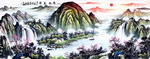 山水招财画