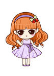 卡通可爱女孩小姑娘