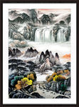 中堂画山水