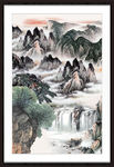 山水瀑布