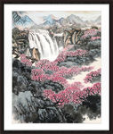 竖幅山水画