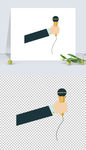 手拿话筒采访插图