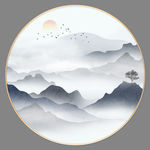 水墨山水画