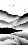 客厅书房卧室水墨山水画