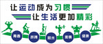 健身房文化墙造型