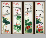国画荷花