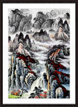 竖幅山水画
