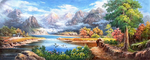 山水风景油画
