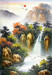 招财山水画