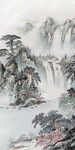 国画山水玄关风景 TIF分层