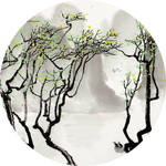 山水江河画