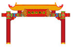 喜庆仿古门楼造型