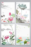 荷花水墨画