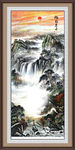 竖幅山水画