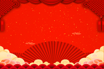 中国结新年海报背景