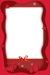 淘宝天猫圣诞节红色边框素材