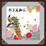 牡丹孔雀图
