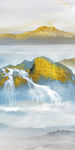 石纹山水国画玄关 TIF分层