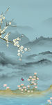山水国画玄关 TIF分层