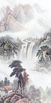 新款山水画玄关 TIF分层