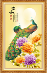 孔雀牡丹图