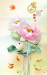 浮雕荷花