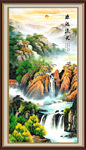 竖幅山水画