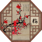 中式水墨梅花装饰画