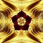 金丝绸黄金花纹欧式天顶壁画