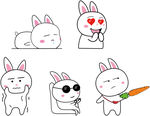 卡通搞笑兔子表情