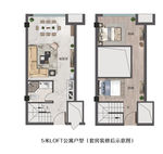 LOFT公寓户型图分层文件图片