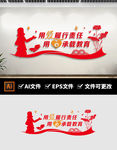 校园文化师德师风文化墙