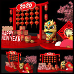 新年美陈CDR+3D