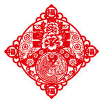矢量春节剪纸窗花