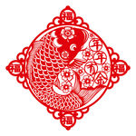 矢量春节剪纸窗花