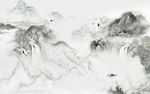 新中式意境山水框画 TIF分层